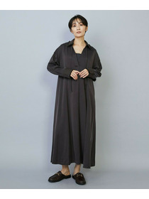 【MOGA】【Lサイズ】フィブリルサテンフレアワンピース 詳細画像 ブラウン 11