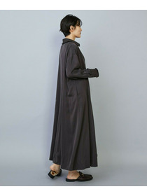 【MOGA】【Lサイズ】フィブリルサテンフレアワンピース 詳細画像 ブラウン 16