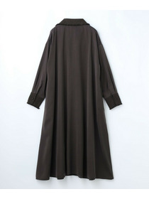 【MOGA】【Lサイズ】フィブリルサテンフレアワンピース 詳細画像 ブラウン 23