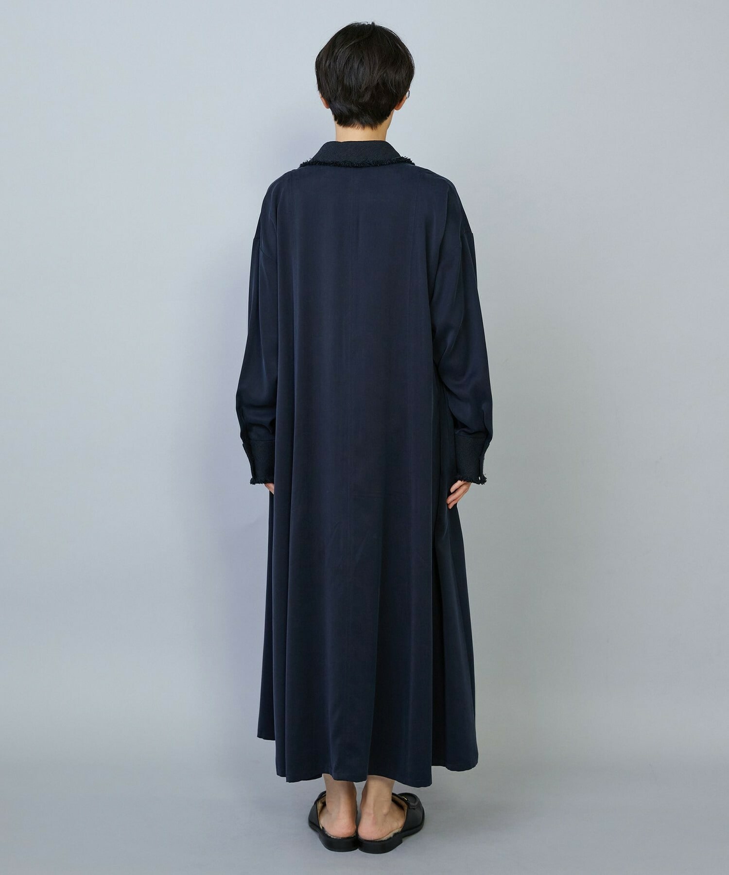 【MOGA】【Lサイズ】フィブリルサテンフレアワンピース 詳細画像 ブラウン 21