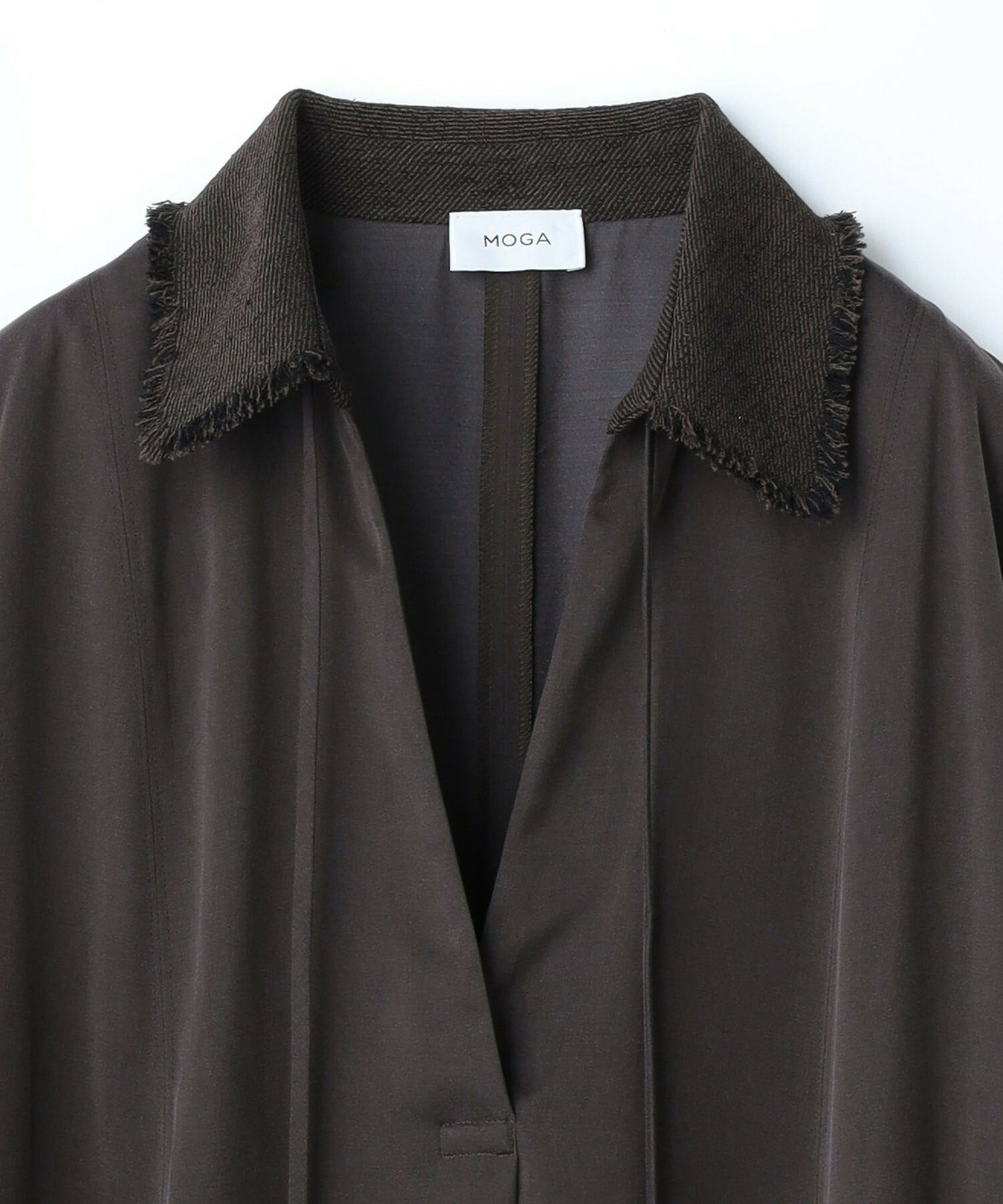 【MOGA】【Lサイズ】フィブリルサテンフレアワンピース 詳細画像 ブラウン 24