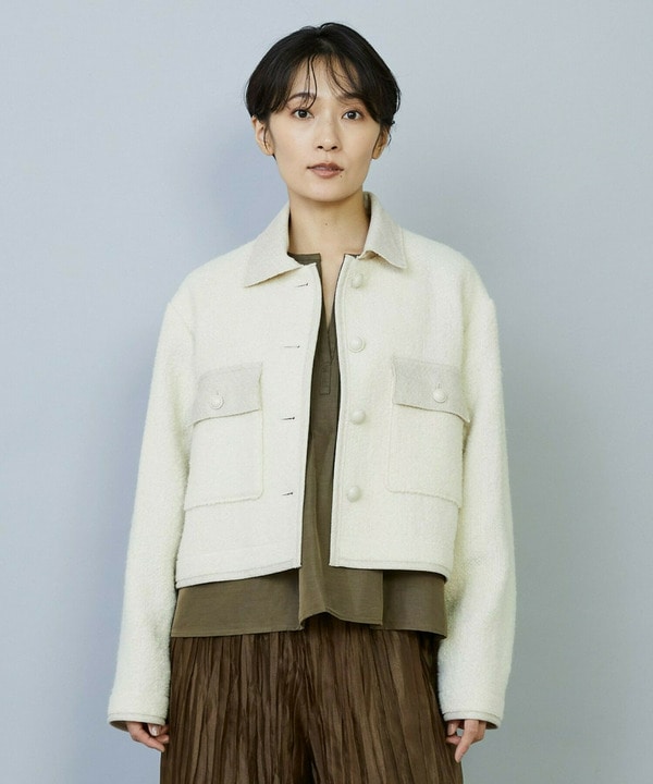 【Lサイズ】リングツイードジャケット 詳細画像 アイボリー 2
