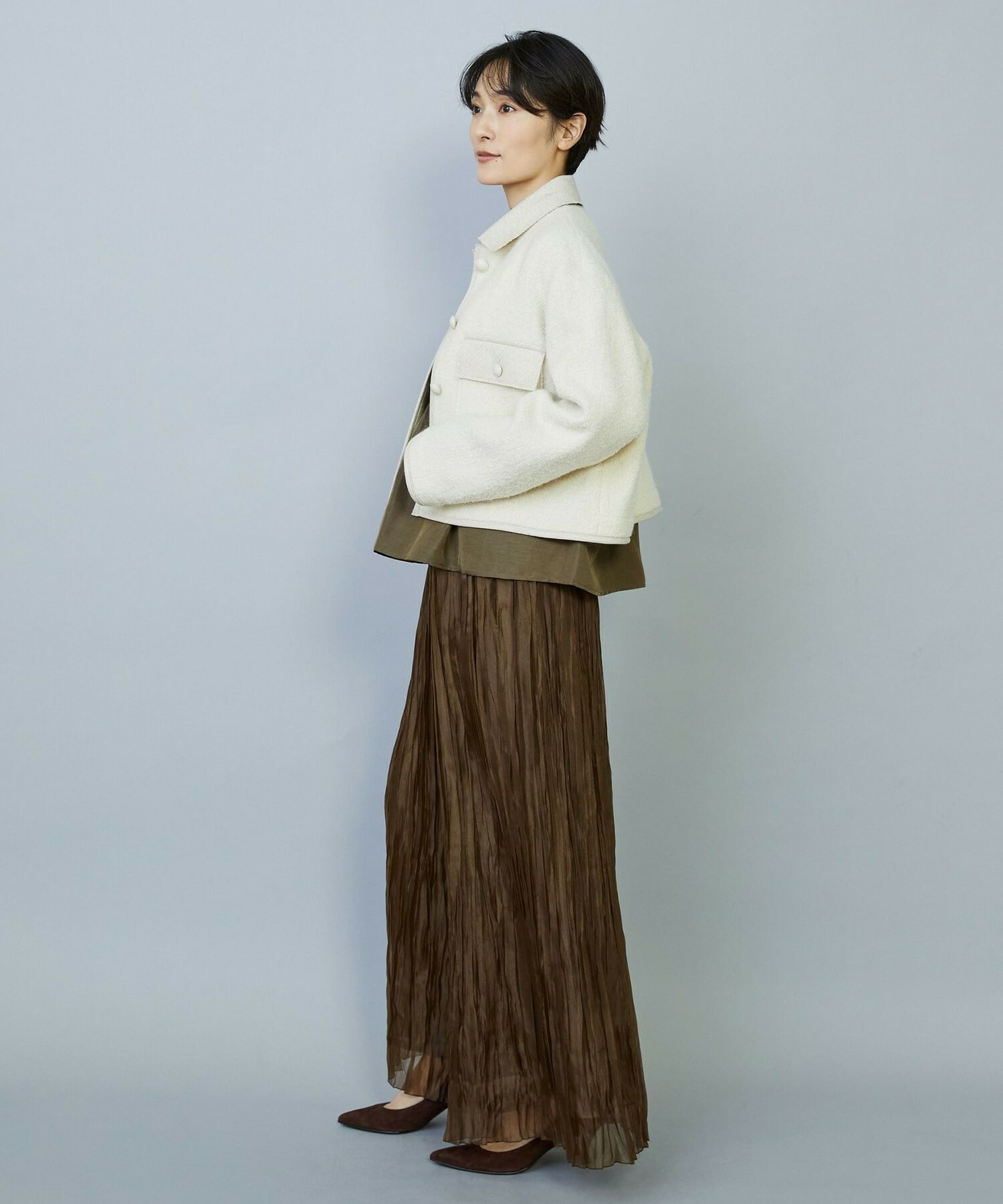 【MOGA】【Lサイズ】リングツイードジャケット 詳細画像 アイボリー 13