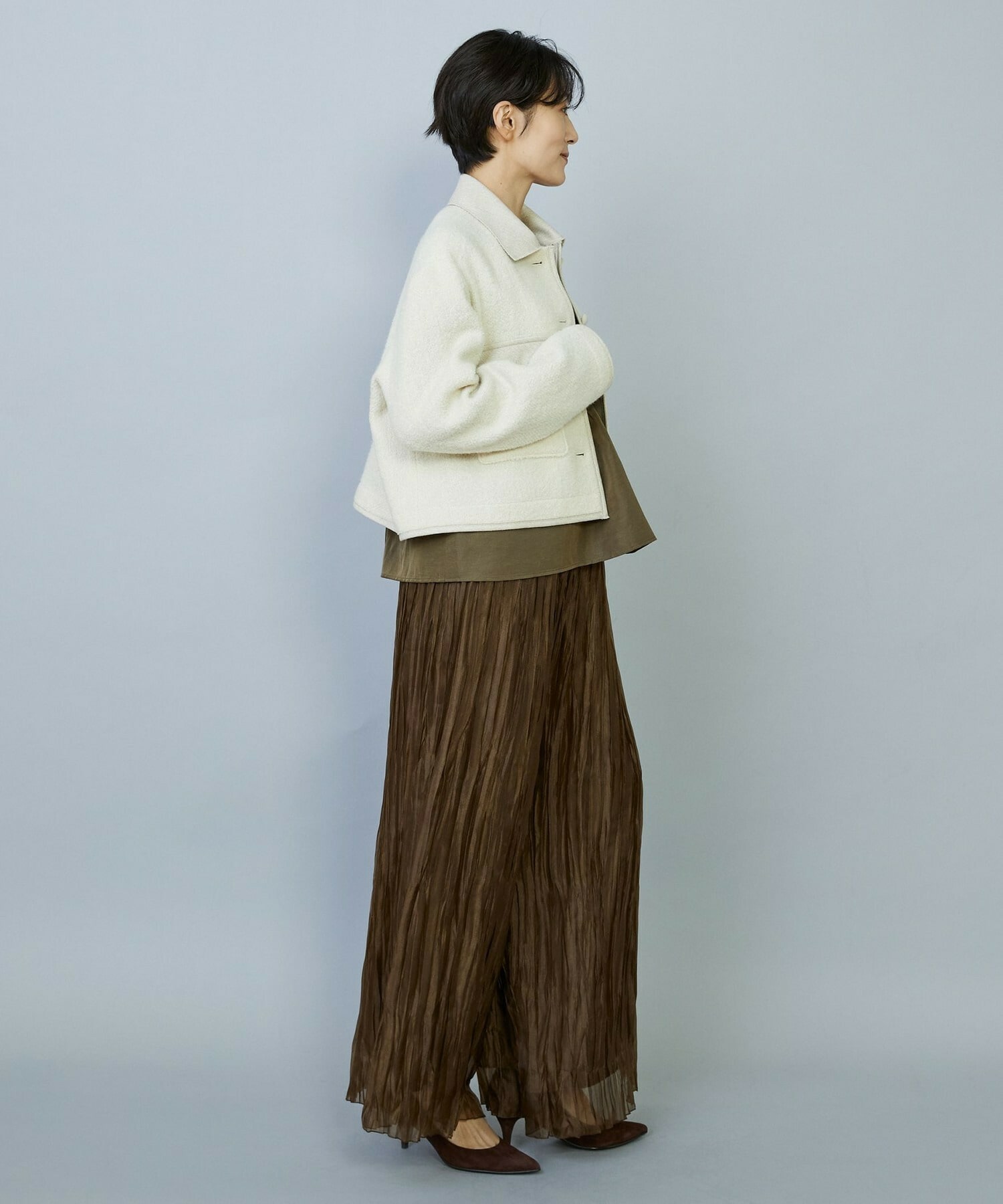 【MOGA】【Lサイズ】リングツイードジャケット 詳細画像 アイボリー 17