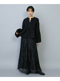 【MOGA】【Lサイズ】グローオーガンジーランダムプリーツパンツ 詳細画像 カーキ 1