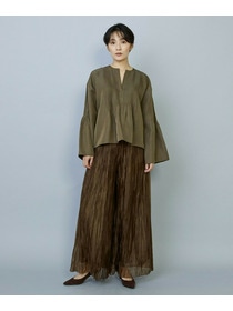 【MOGA】【Lサイズ】グローオーガンジーランダムプリーツパンツ 詳細画像 カーキ 12