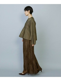 【MOGA】【Lサイズ】グローオーガンジーランダムプリーツパンツ 詳細画像 カーキ 13