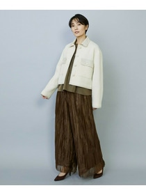 【MOGA】【Lサイズ】グローオーガンジーランダムプリーツパンツ 詳細画像 カーキ 17