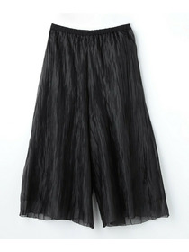 【MOGA】【Lサイズ】グローオーガンジーランダムプリーツパンツ 詳細画像 カーキ 23