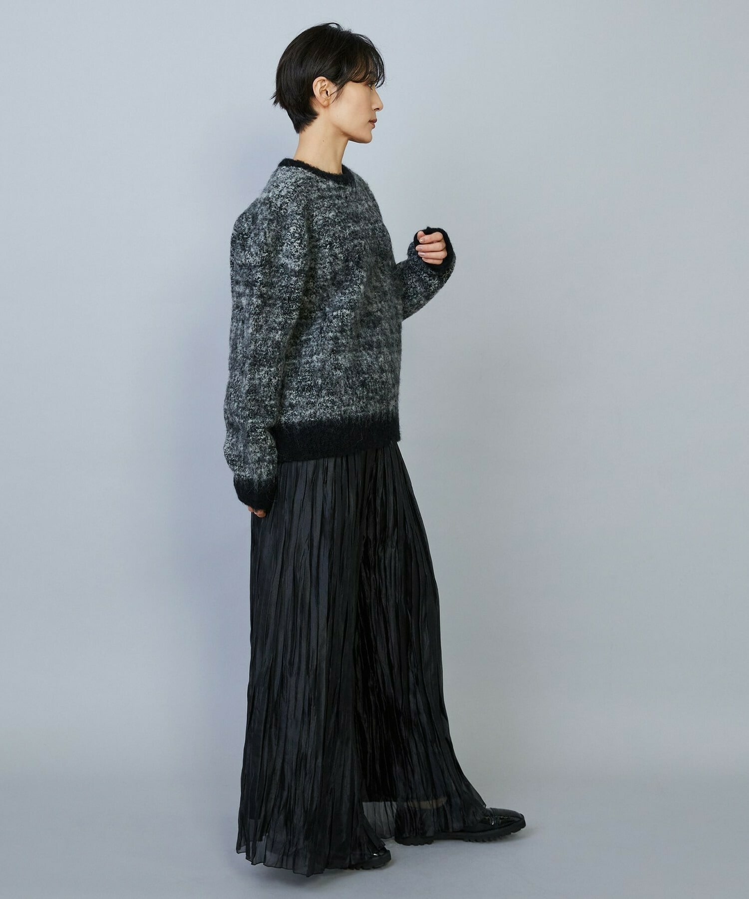 【MOGA】【Lサイズ】グローオーガンジーランダムプリーツパンツ 詳細画像 カーキ 8