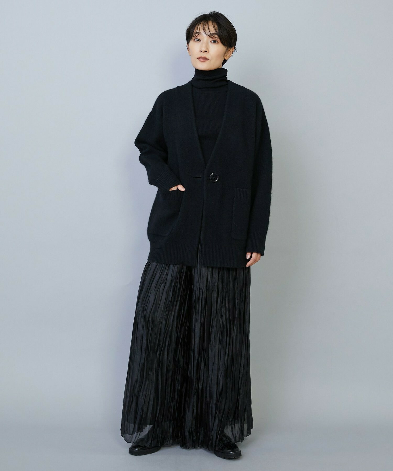 【MOGA】【Lサイズ】グローオーガンジーランダムプリーツパンツ 詳細画像 カーキ 9