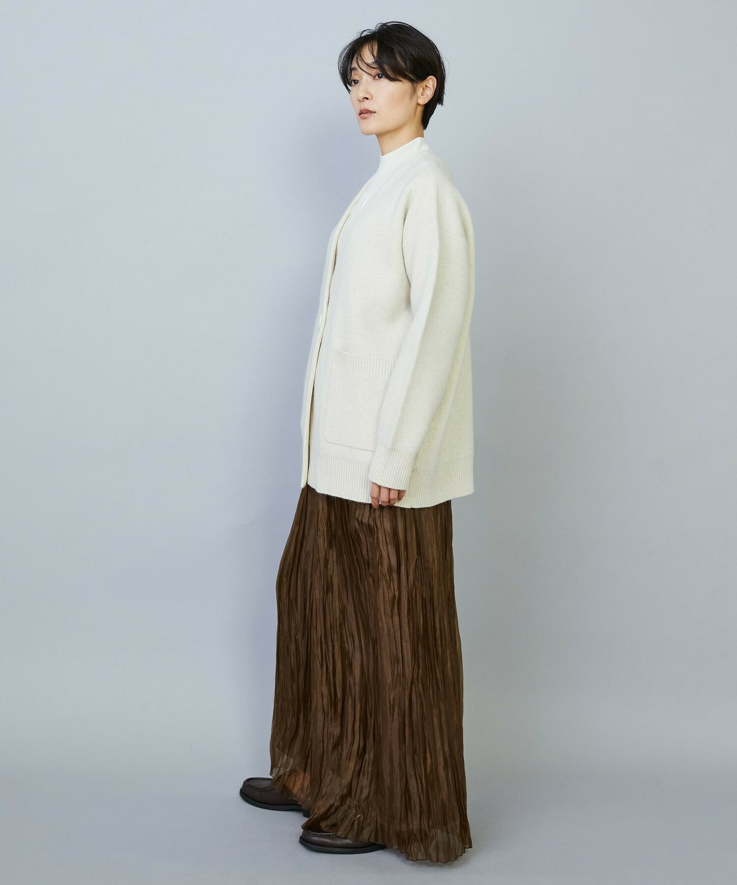 【MOGA】【Lサイズ】ラクーンダブルフェイスジャケットライクカーディガン 詳細画像 ブラック 13