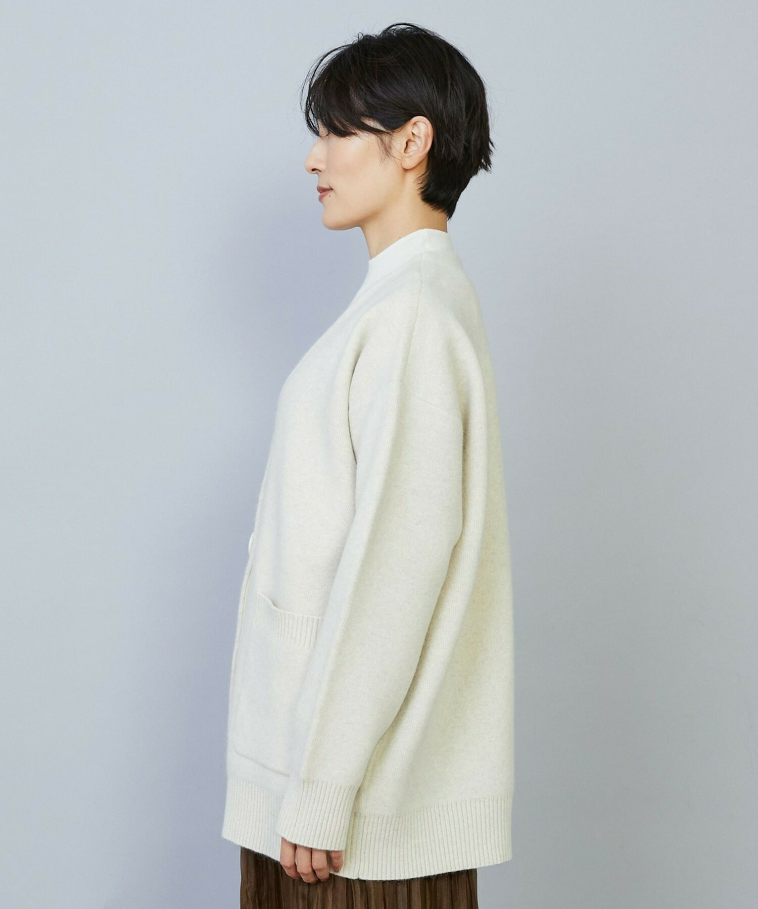 【MOGA】【Lサイズ】ラクーンダブルフェイスジャケットライクカーディガン 詳細画像 ブラック 20