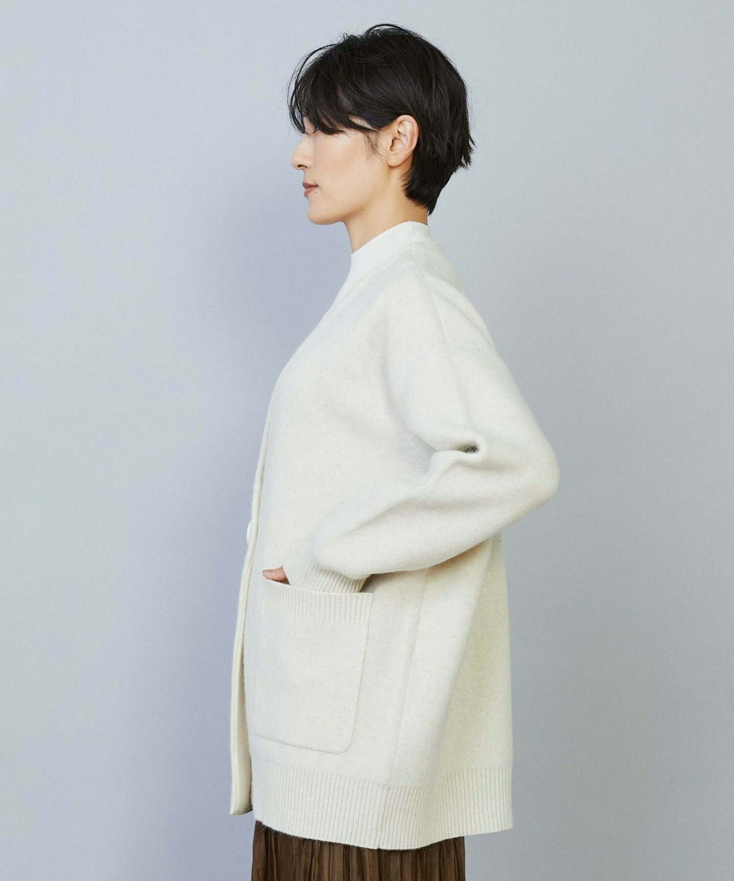 【MOGA】【Lサイズ】ラクーンダブルフェイスジャケットライクカーディガン 詳細画像 ブラック 21