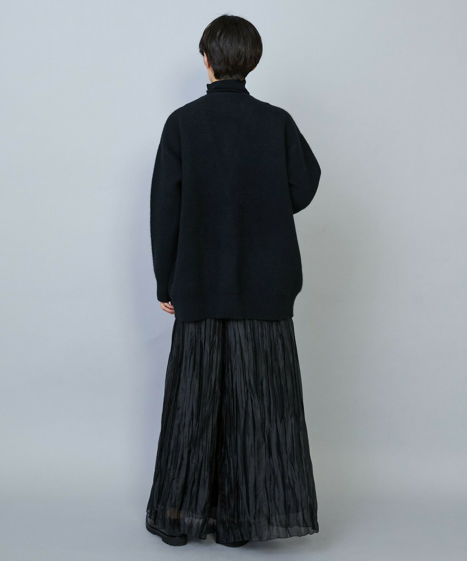 【MOGA】【Lサイズ】ラクーンダブルフェイスジャケットライクカーディガン 詳細画像 ブラック 6