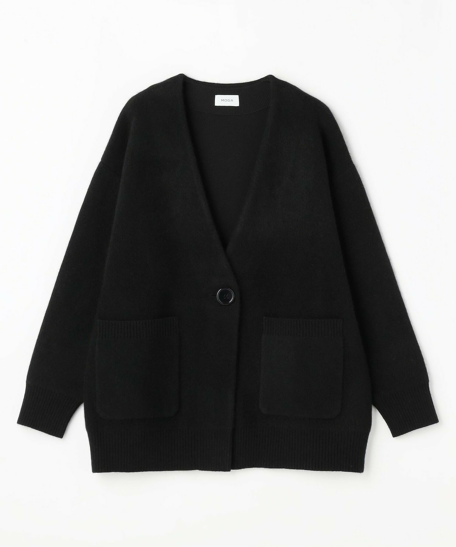 【MOGA】【Lサイズ】ラクーンダブルフェイスジャケットライクカーディガン 詳細画像 ブラック 1