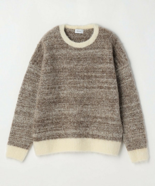 【MOGA】【Lサイズ】アルパカ起毛コントラストニット