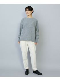 【MOGA】【Lサイズ】WOOLEN×AMOSSA ドルマンスリーブ配色ニット 詳細画像 グレー系その他 11