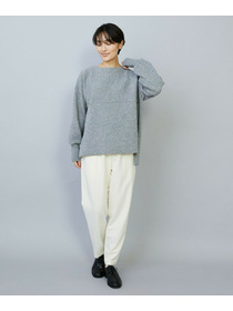 【MOGA】【Lサイズ】WOOLEN×AMOSSA ドルマンスリーブ配色ニット 詳細画像 グレー系その他 12