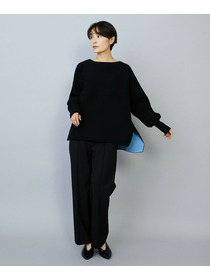 【MOGA】【Lサイズ】WOOLEN×AMOSSA ドルマンスリーブ配色ニット 詳細画像 グレー系その他 8