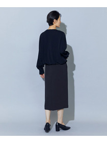 【wb】【Lサイズ】wb トリアセドライジョーゼットストレートタイトスカート 詳細画像 ダークネイビー 15