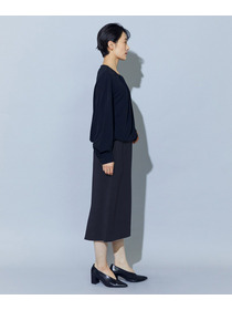 【wb】【Lサイズ】wb トリアセドライジョーゼットストレートタイトスカート 詳細画像 ダークネイビー 16