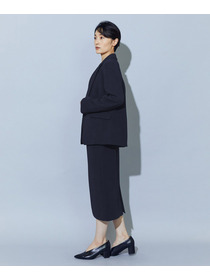 【wb】【Lサイズ】wb トリアセドライジョーゼットストレートタイトスカート 詳細画像 ダークネイビー 4