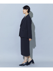 【wb】【Lサイズ】wb トリアセドライジョーゼットストレートタイトスカート 詳細画像 ダークネイビー 5