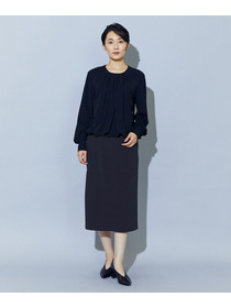 【wb】【Lサイズ】wb トリアセドライジョーゼットストレートタイトスカート 詳細画像 ダークネイビー 9