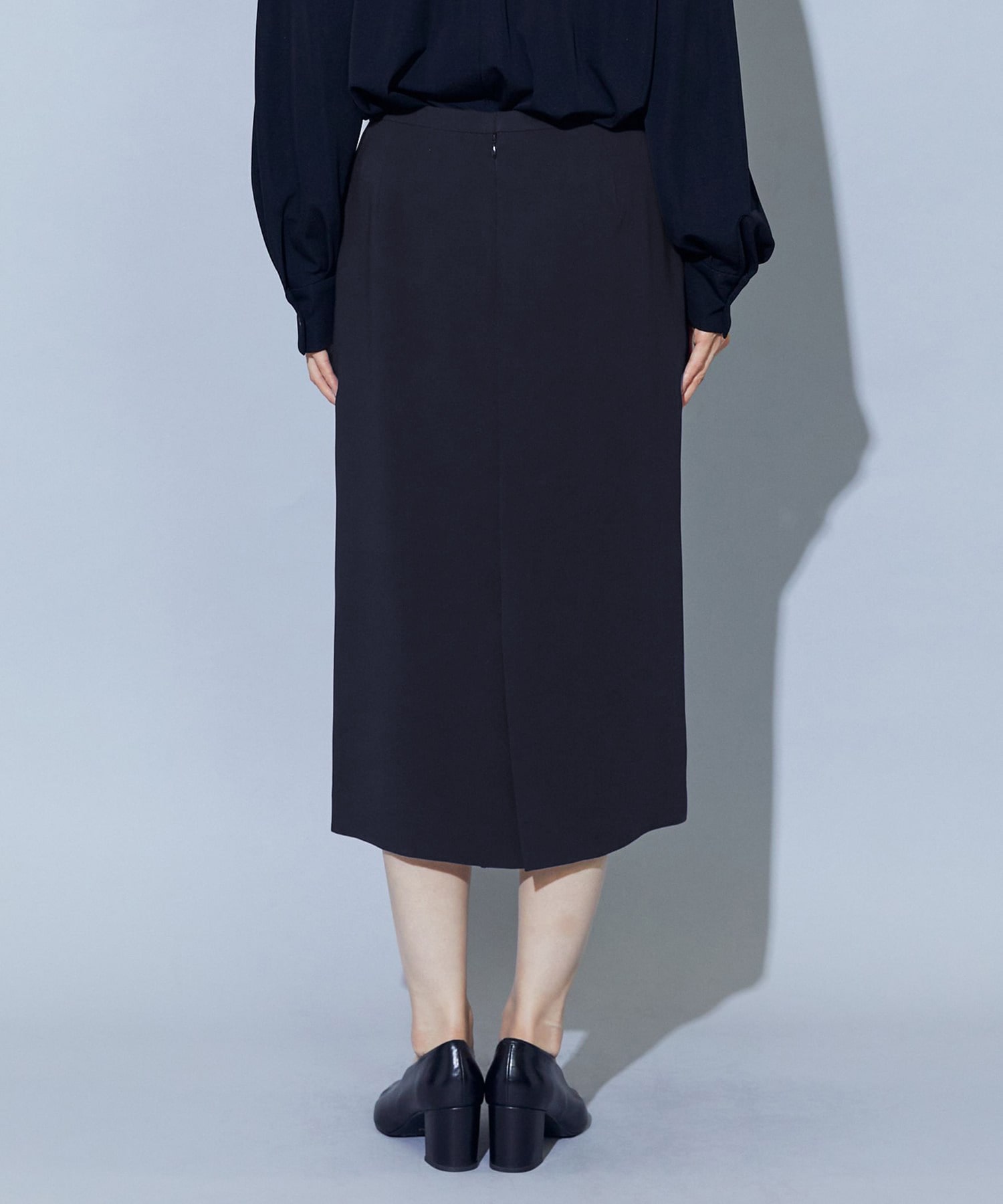 【wb】【Lサイズ】wb トリアセドライジョーゼットストレートタイトスカート 詳細画像 ダークネイビー 21