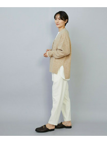 【MOGA】【Lサイズ】クーマラム鹿の子編みVネックカーディガン 詳細画像 グレー 14