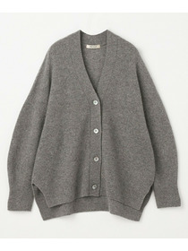 【MOGA】【Lサイズ】クーマラム鹿の子編みVネックカーディガン 詳細画像 グレー 21