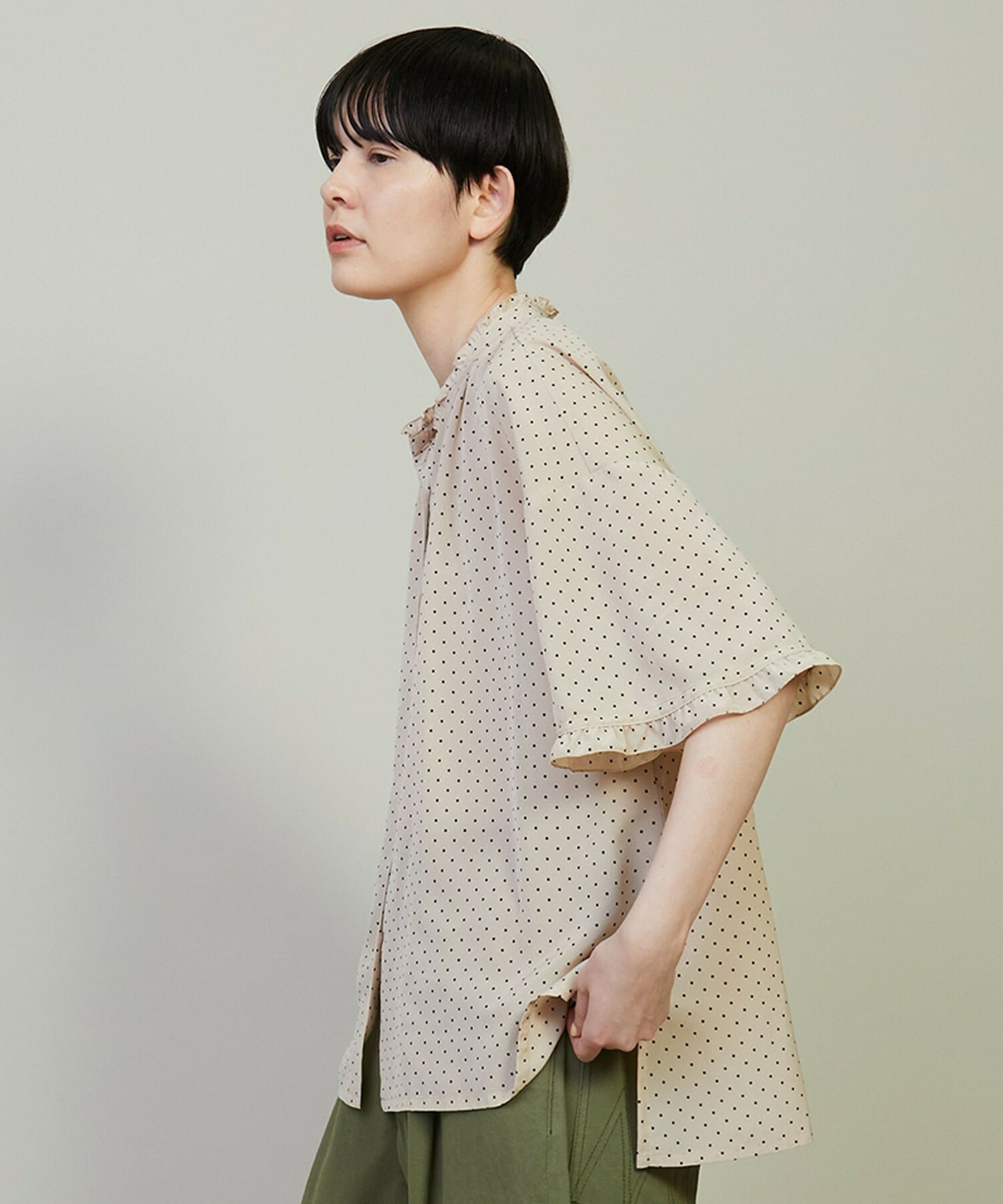 【FRAPBOIS】メローフリル ブラウス 詳細画像 ブラック 1