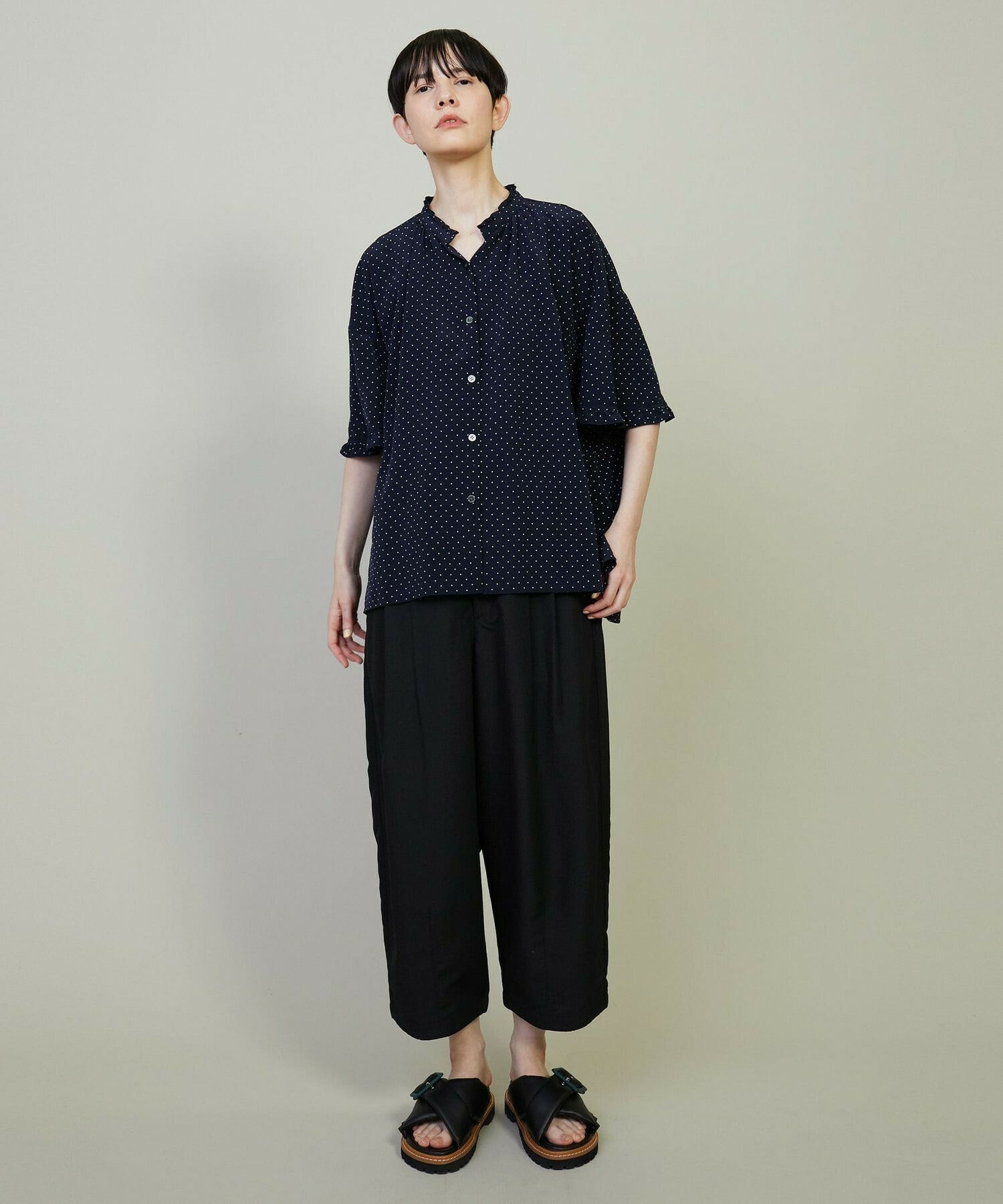 【FRAPBOIS】メローフリル ブラウス 詳細画像 ブラック 15