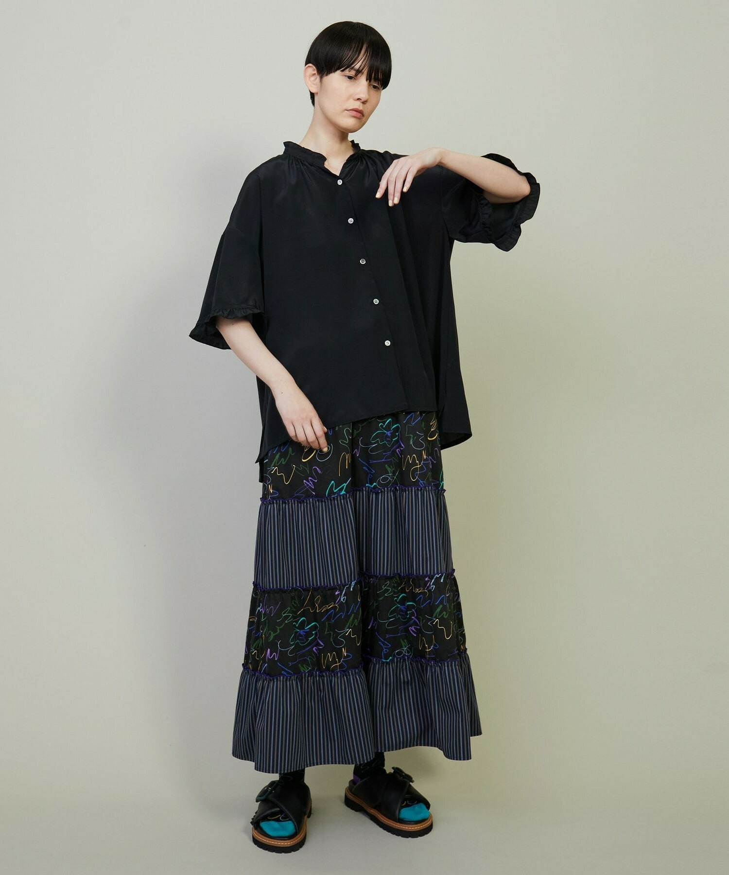 【FRAPBOIS】メローフリル ブラウス 詳細画像 ブラック 18