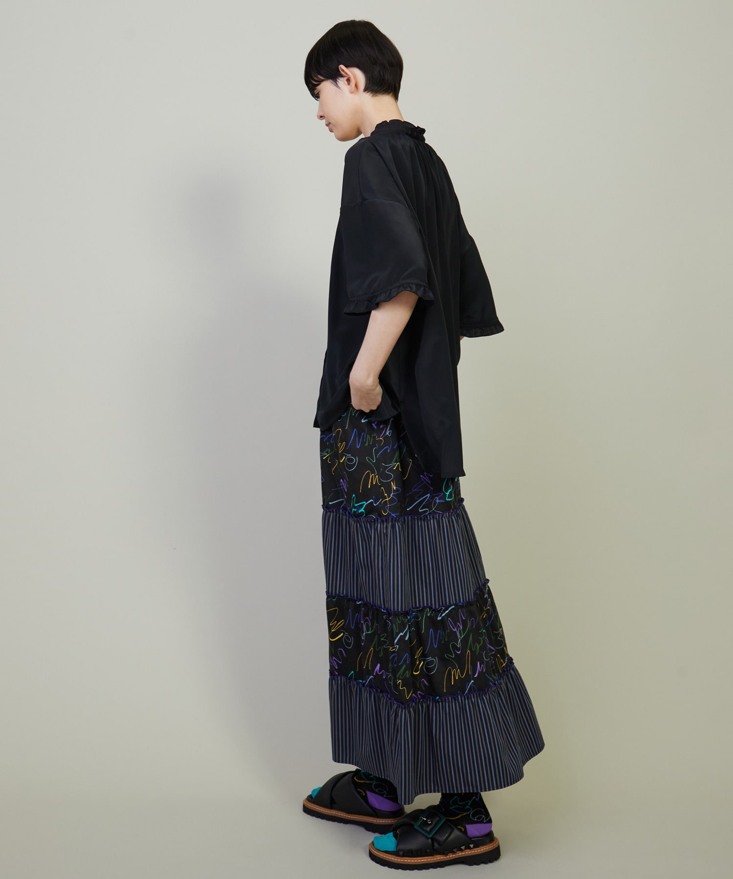 【FRAPBOIS】メローフリル ブラウス 詳細画像 ブラック 20