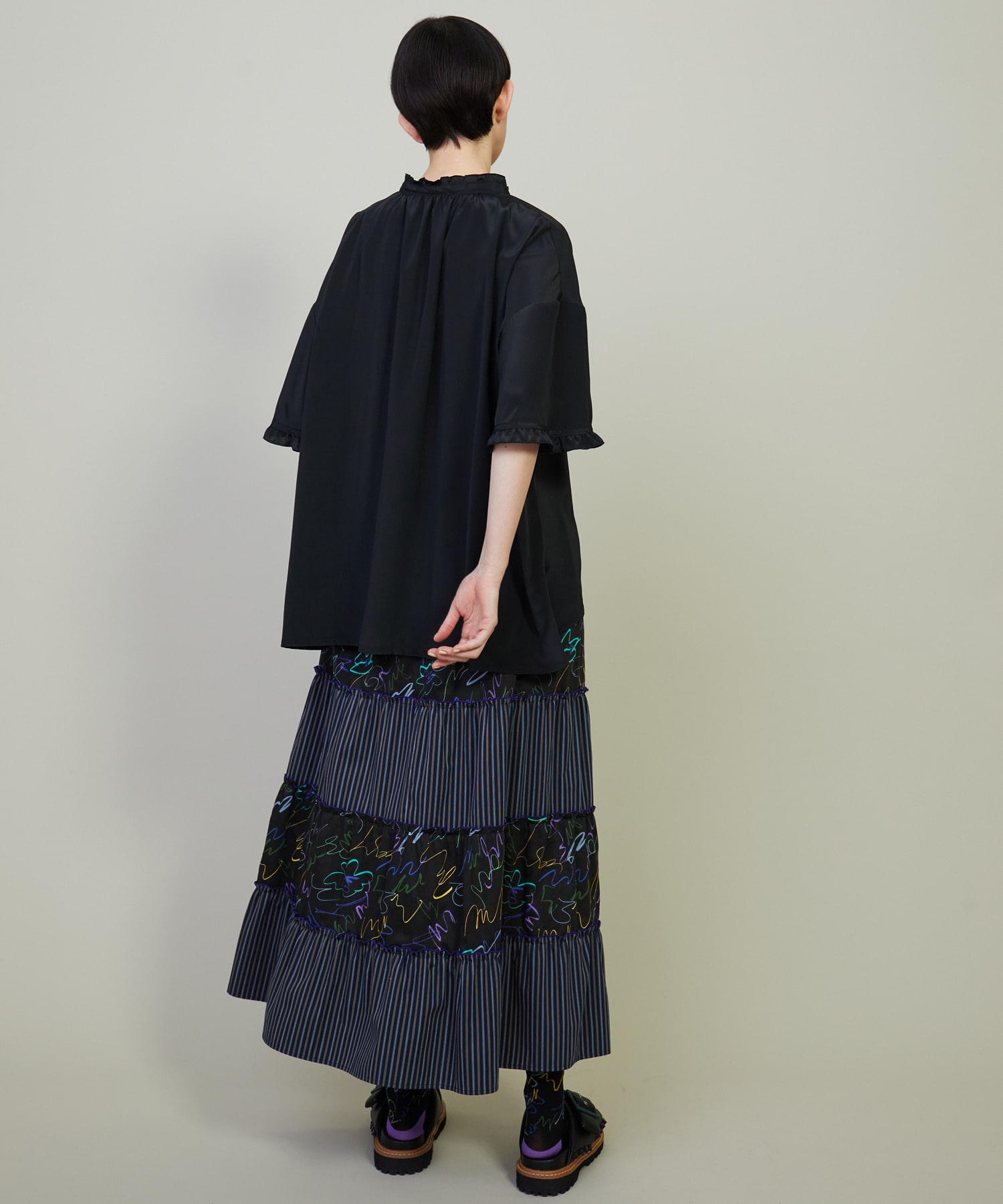 【FRAPBOIS】メローフリル ブラウス 詳細画像 ブラック 21