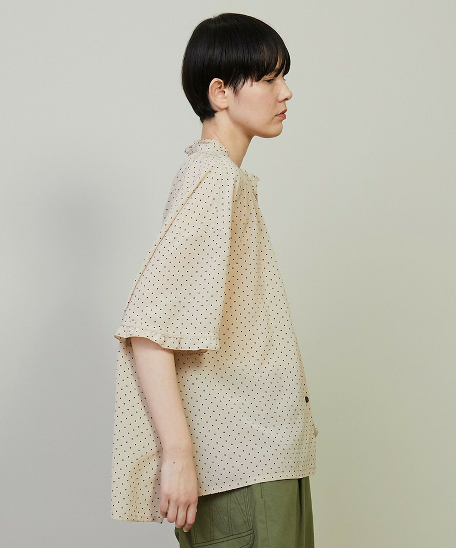 【FRAPBOIS】メローフリル ブラウス 詳細画像 ブラック 3