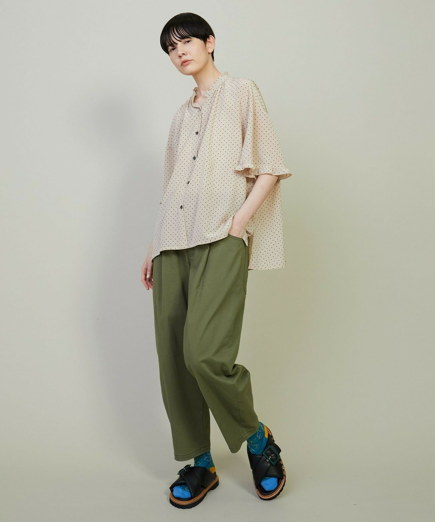 【FRAPBOIS】メローフリル ブラウス 詳細画像 ブラック 7