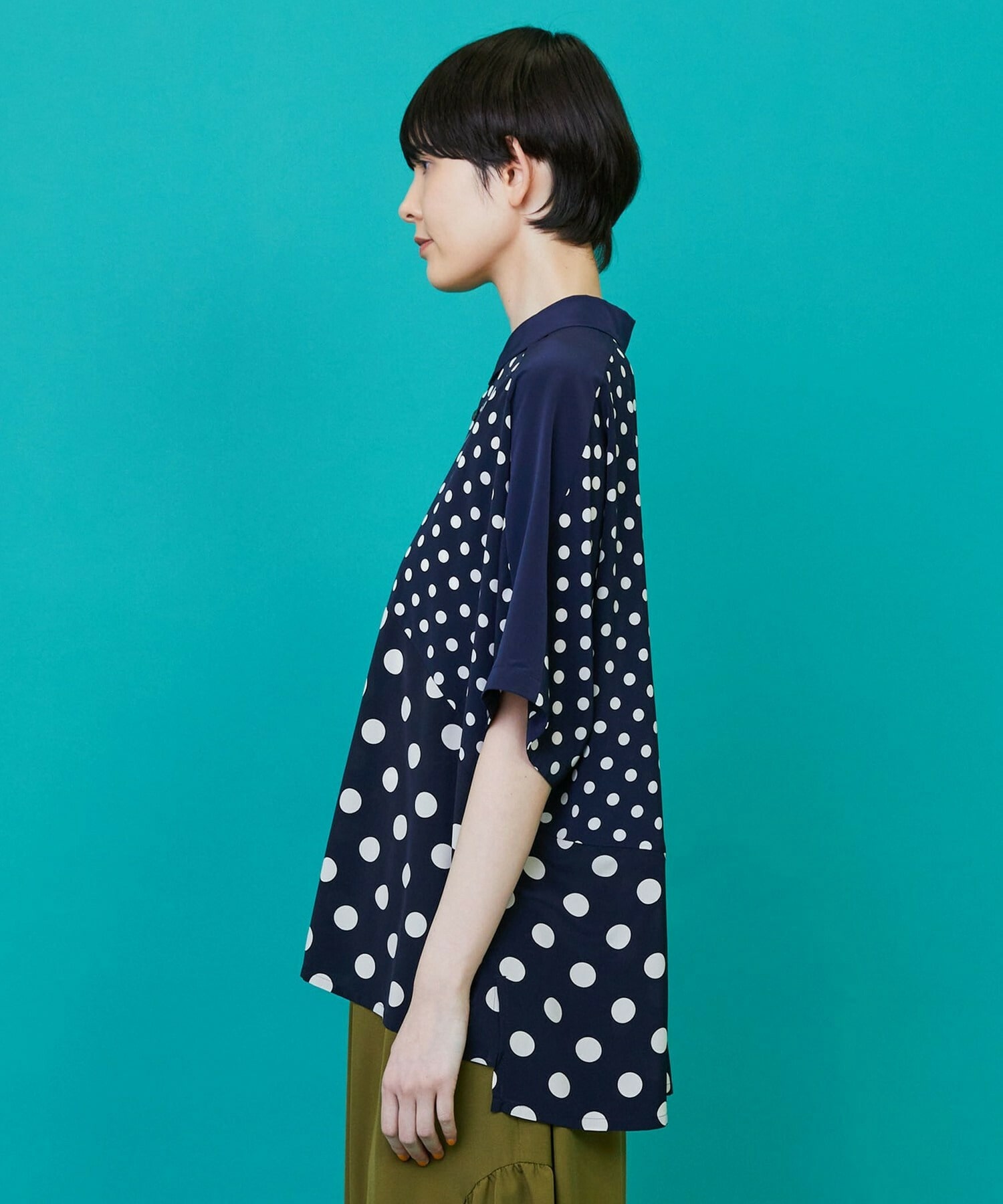 【FRAPBOIS】ドットデシン シャツ 詳細画像 ブラック 1