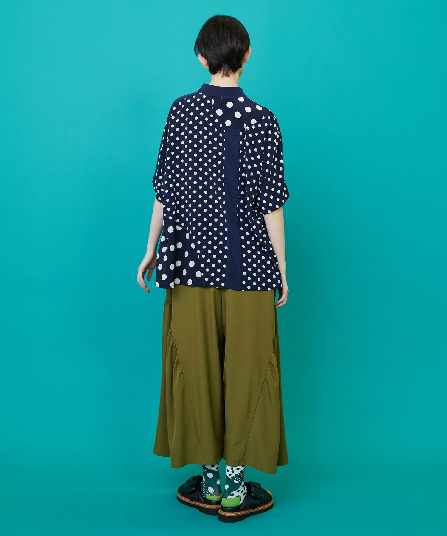 【FRAPBOIS】ドットデシン シャツ 詳細画像 ブラック 10