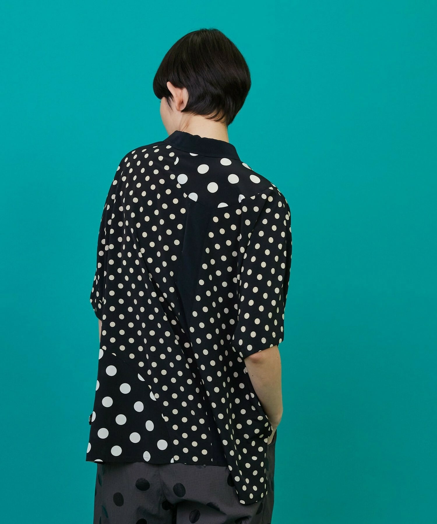 【FRAPBOIS】ドットデシン シャツ 詳細画像 ブラック 13