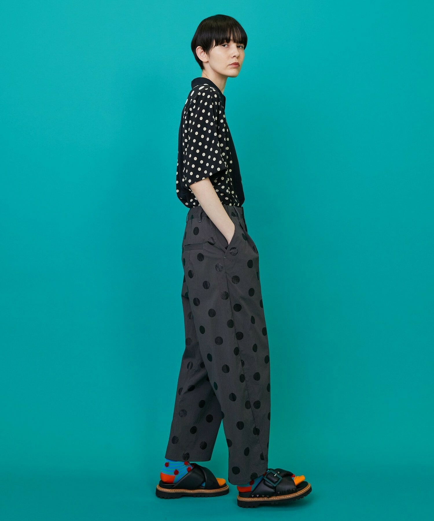 【FRAPBOIS】ドットデシン シャツ 詳細画像 ブラック 19