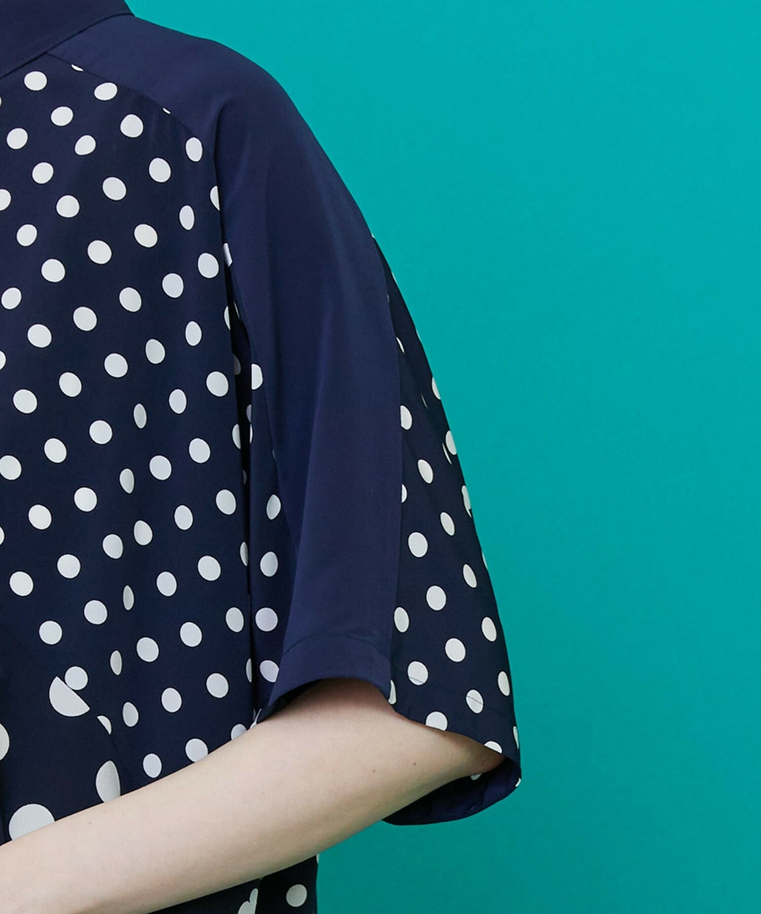 【FRAPBOIS】ドットデシン シャツ 詳細画像 ブラック 4