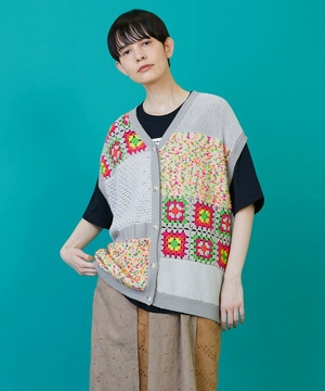 【FRAPBOIS】パッチベスト 詳細画像 グレー 1