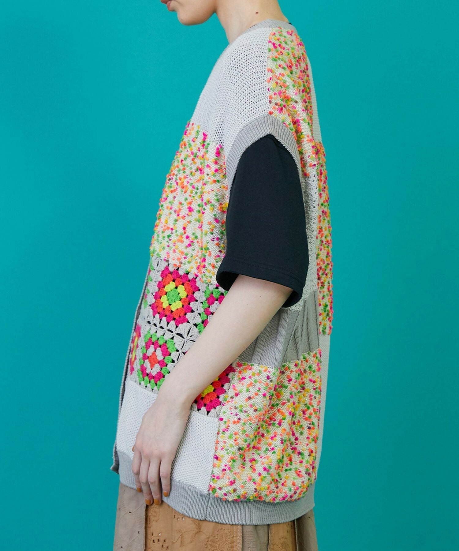 [FRAPBOIS] 補丁背心細部圖 海軍藍 6