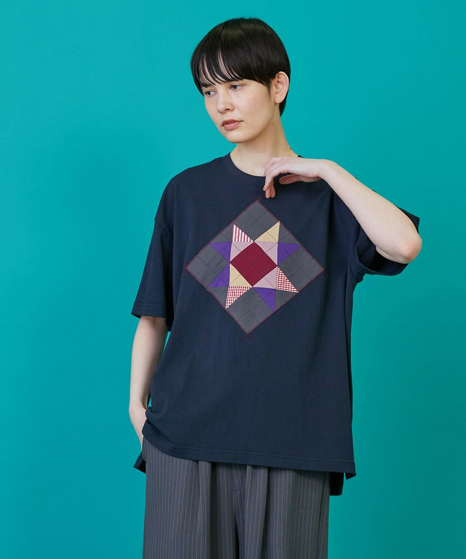 【FRAPBOIS】キルティックT 詳細画像 ネイビー 1