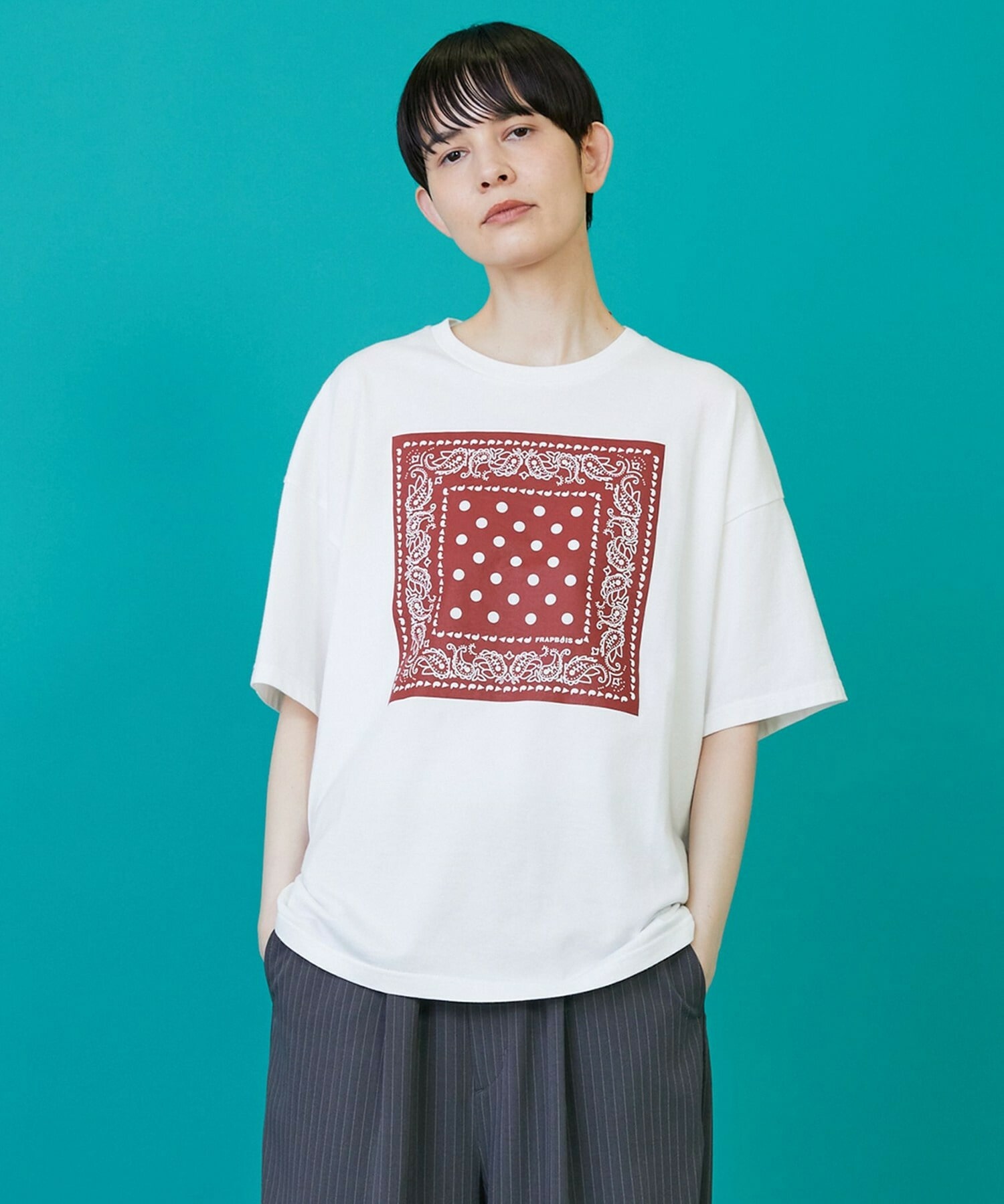 【FRAPBOIS】テイスバンダナT 詳細画像 ホワイト 1