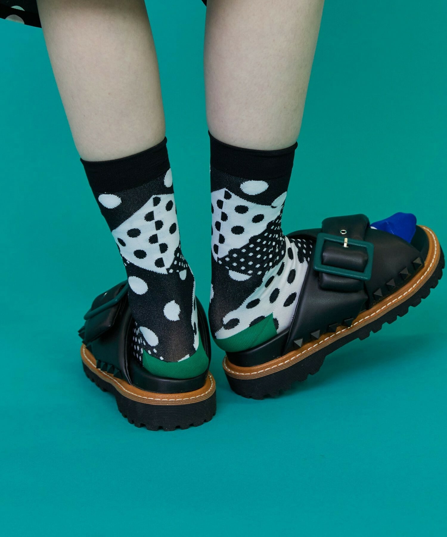 【FRAPBOIS】ミックスドットソックス 詳細画像 ブラック 13