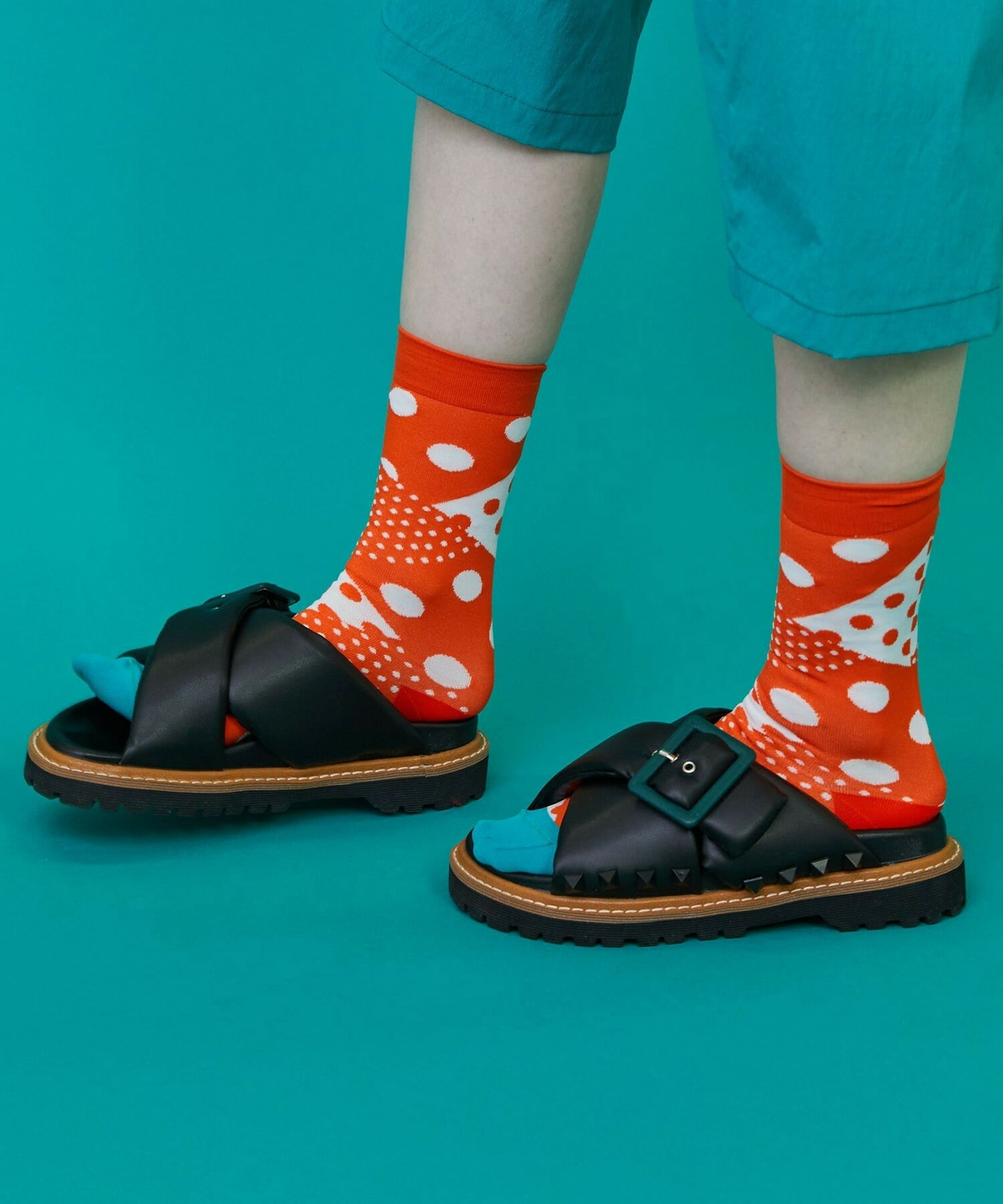 【FRAPBOIS】ミックスドットソックス 詳細画像 ブラック 9